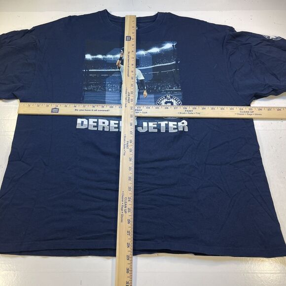 Derek Jeter MAJESTIC NEW YORK YANKEES MLB BASEBALL T SHIRT Mens XXL Captain - Picture 6 of 6